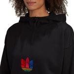 adidas Adicolor Halfzip Kapüşonlu Kadın Siyah Sweatshirt
