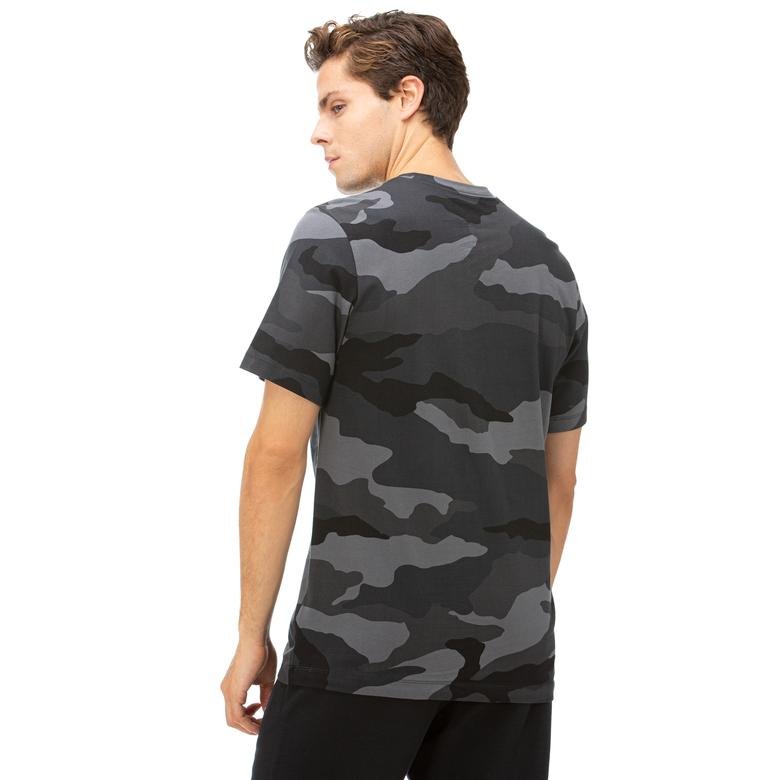 Nike Ss Camo 1 Erkek Gri Kısa Kollu T-Shirt