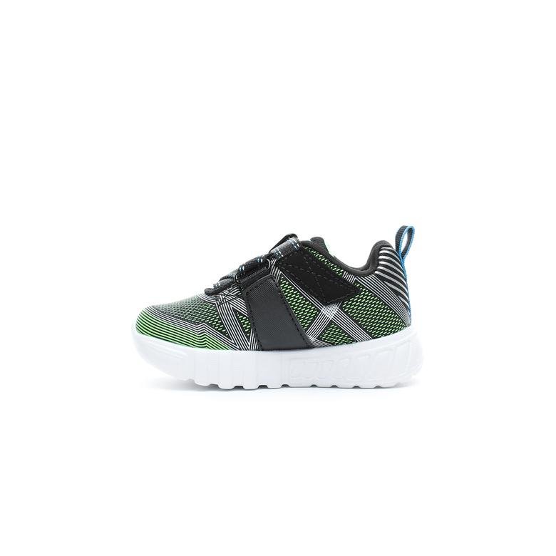 Skechers Flex Glow - Parrox Işıklı Bebek Siyah-Yeşil Spor Ayakkabı