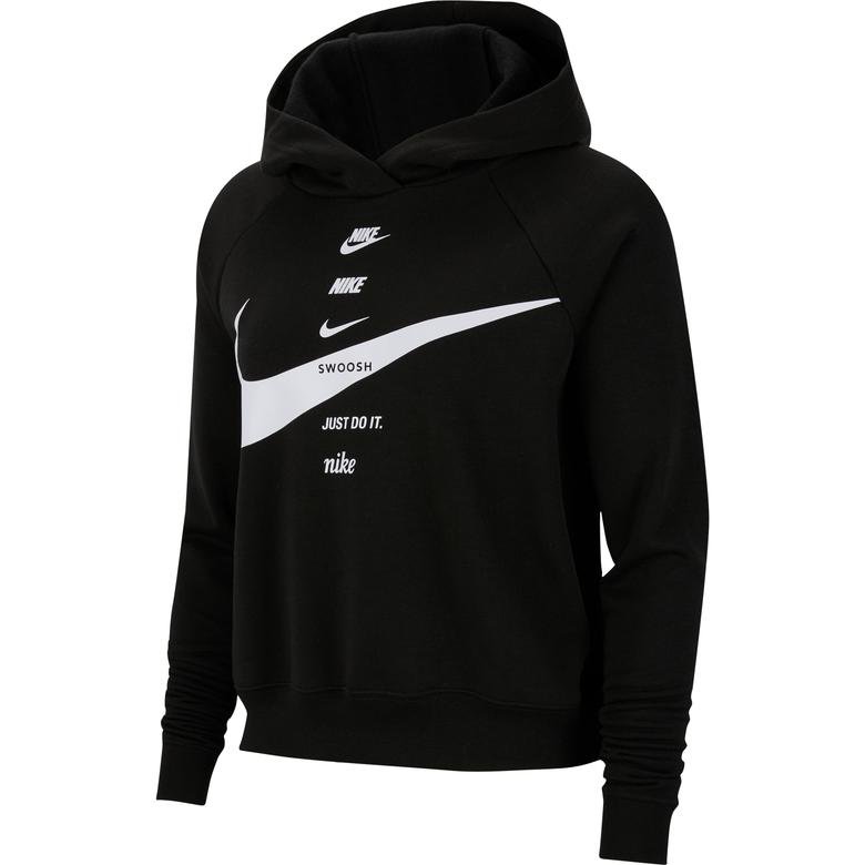 Nike Sportswear Swoosh Kadın Siyah Sweatshirt
