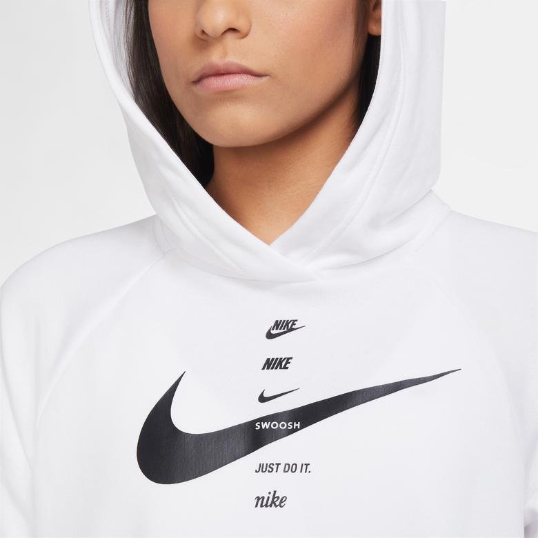 Nike Sportswear Swoosh Kadın Beyaz Sweatshirt
