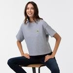 Lacoste Sport Kadın Bisiklet Yaka Gri T-Shirt