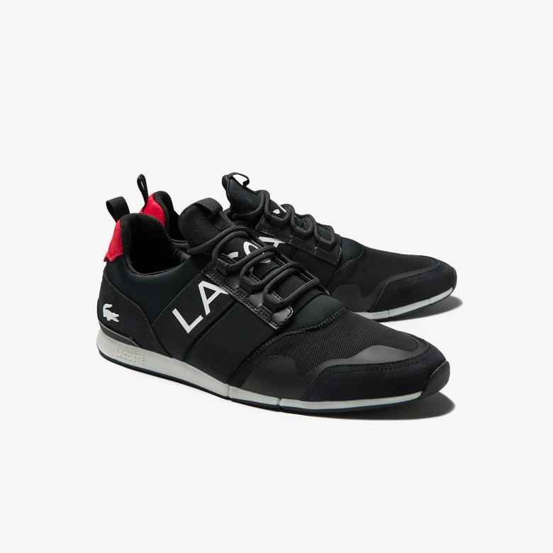 Lacoste Menerva Elite 0120 1 Cma Erkek Siyah - Kırmızı Sneaker