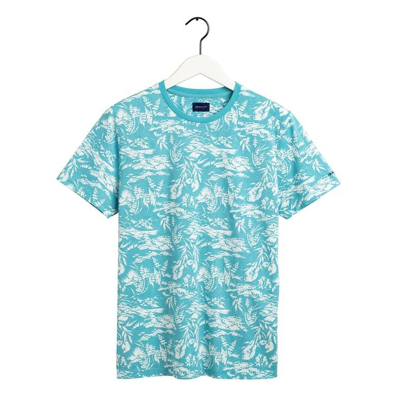 GANT Erkek Mavi DesenliT-shirt