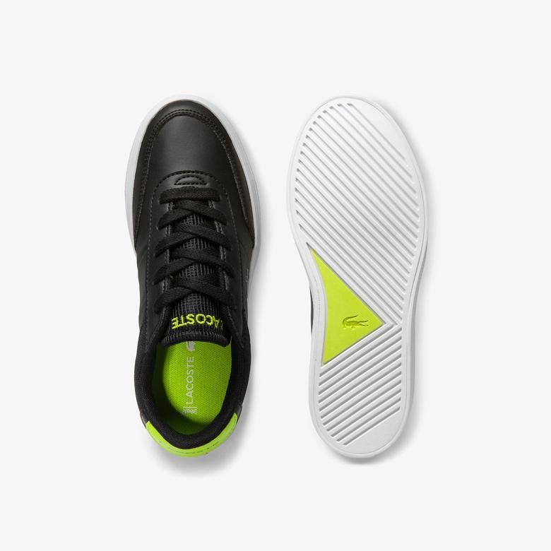 Lacoste Court Master 0120 1 Çocuk Siyah - Yeşil Sneaker