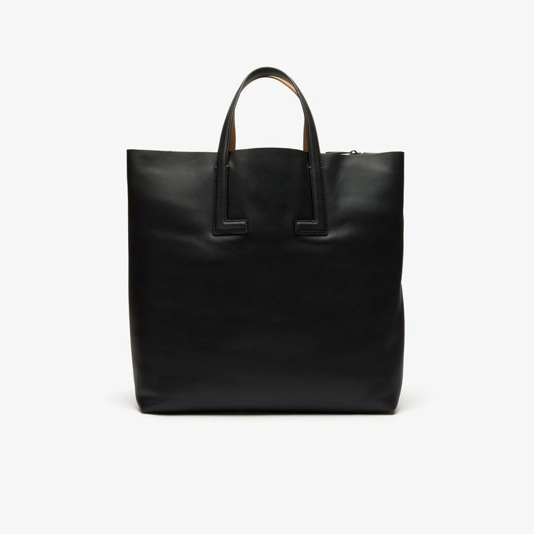 Lacoste Duo Bag Kadın Deri Açık Kahverengi - Siyah Çapraz Çanta