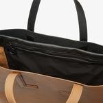 Lacoste Duo Bag Kadın Deri Açık Kahverengi - Siyah Çapraz Çanta