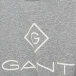 Gant Kadın Gri Regular Fit Bisiklet Yaka Logolu T-shirt