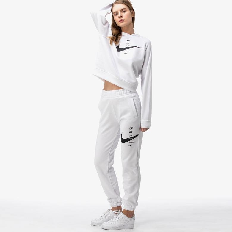 Nike Swoosh Kadın Beyaz Eşofman Altı