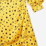 The Kooples Puantiyeli Kadın Sarı V Yaka Elbise