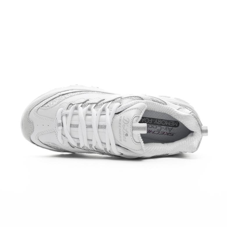 Skechers D'Lites-Glimmer Eve Kadın Beyaz-Gümüş Spor Ayakkabı