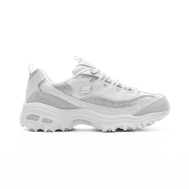 Skechers D'Lites-Glimmer Eve Kadın Beyaz-Gümüş Spor Ayakkabı