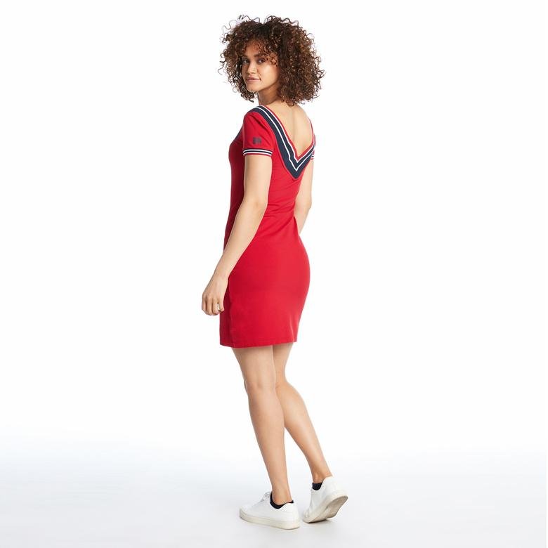 Ruck&Maul Kadın Regular Fit Kırmızı Elbise