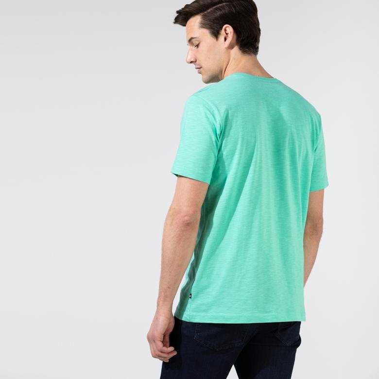 Nautica Erkek Yeşil V-Yaka T-Shirt