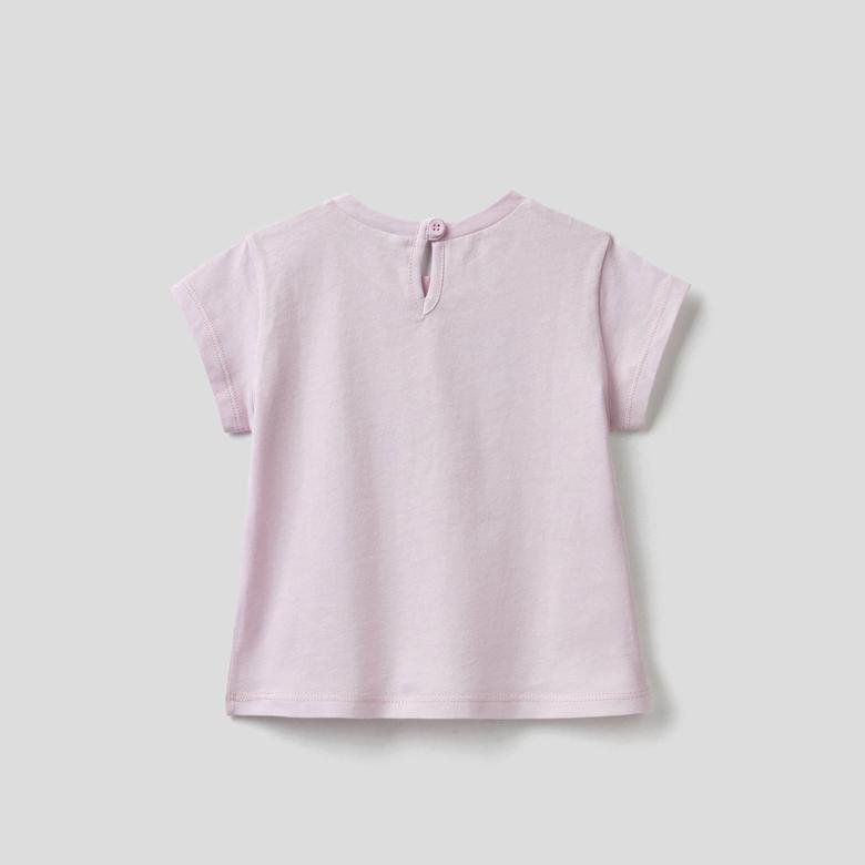 Benetton Kız Çocuk Mor T-Shirt