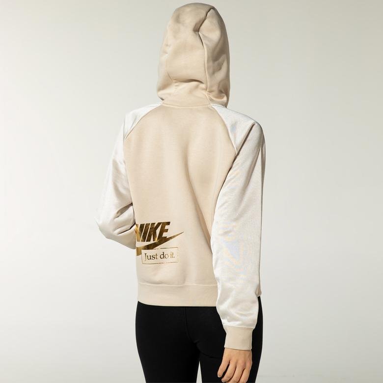 Nike Nsw Icon Clash Kadın Beyaz Sweatshirt