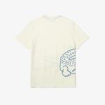 Lacoste Erkek Baskılı Beyaz T-Shirt