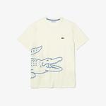 Lacoste Erkek Baskılı Beyaz T-Shirt