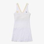 Lacoste Sport Roland Garros Kadın Kolsuz Beyaz Elbise