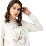 Nautica Kadın Beyaz Baskılı Sweatshirt