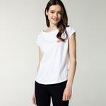 Nautica Kadın Beyaz Baskılı T-shirt