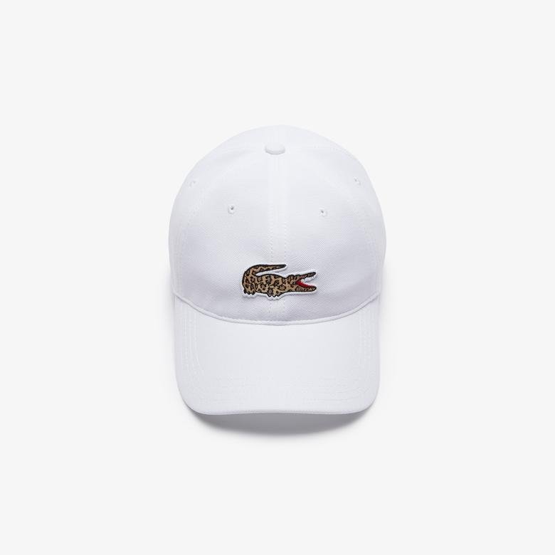 Lacoste x National Geographic Unisex Beyaz Şapka