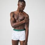 Lacoste Erkek Baskılı Desenli Yeşil - Beyaz 3'lü Boxer