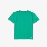 Lacoste Sport Çocuk Bisiklet Yaka Baskılı Yeşil T-Shirt