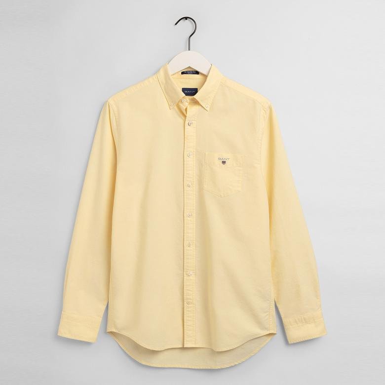 GANT Erkek Sarı Regular Fit Oxford Gömlek