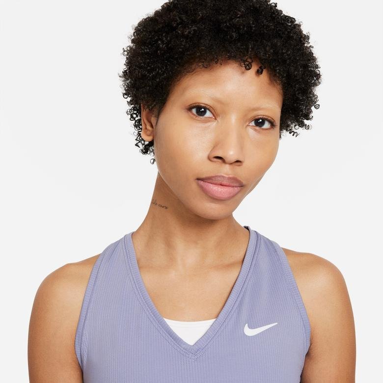 Nike Dri-Fit Victory Tank Kadın Mavi Kolsuz T-Shirt