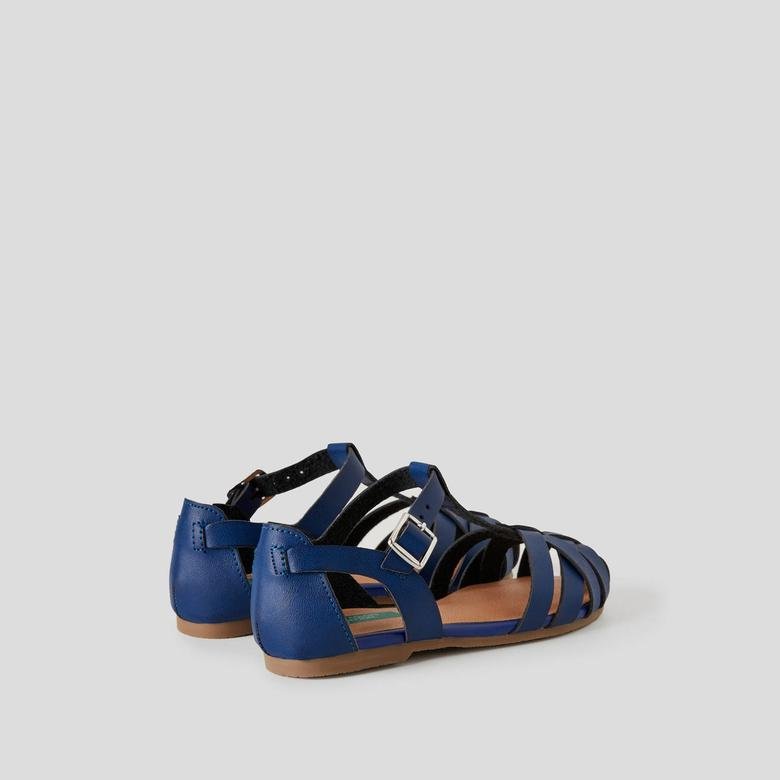 Benetton Kız Çocuk Mavi Sandalet