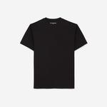 ÇİÇEK İŞLEMELİ ERKEK SİYAH PAMUK T-SHIRT