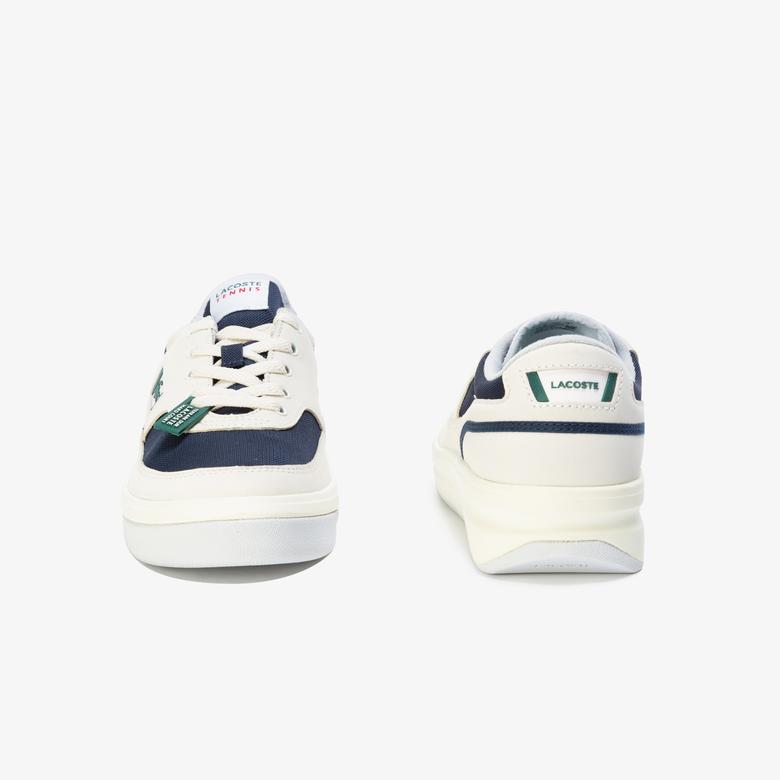 Lacoste G80 OG 120 1 SMA Erkek Beyaz - Koyu Mavi Spor Ayakkabı