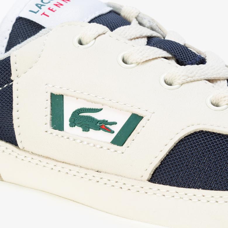 Lacoste G80 OG 120 1 SMA Erkek Beyaz - Koyu Mavi Spor Ayakkabı