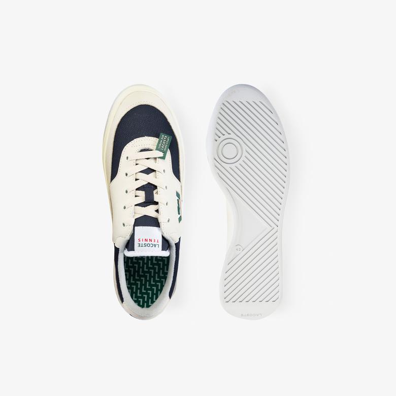 Lacoste G80 OG 120 1 SMA Erkek Beyaz - Koyu Mavi Spor Ayakkabı