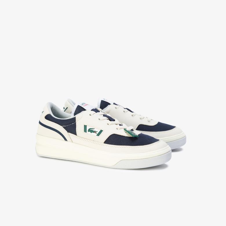 Lacoste G80 OG 120 1 SMA Erkek Beyaz - Koyu Mavi Spor Ayakkabı