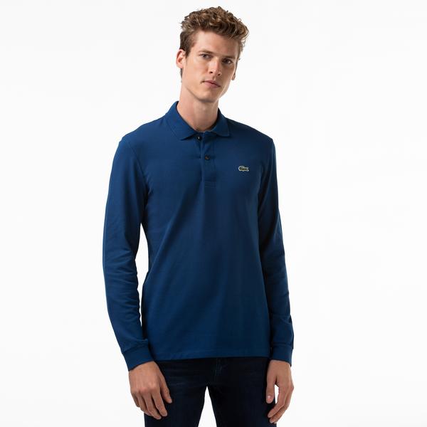 Lacoste L.12.12 Erkek Classic Fit Uzun Kollu Lacivert Polo
