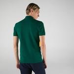 Lacoste Erkek Slim Fit Kısa Kollu Renk Bloklu Yeşil Polo