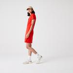Lacoste Kadın Kırmızı Polo Yaka Elbise