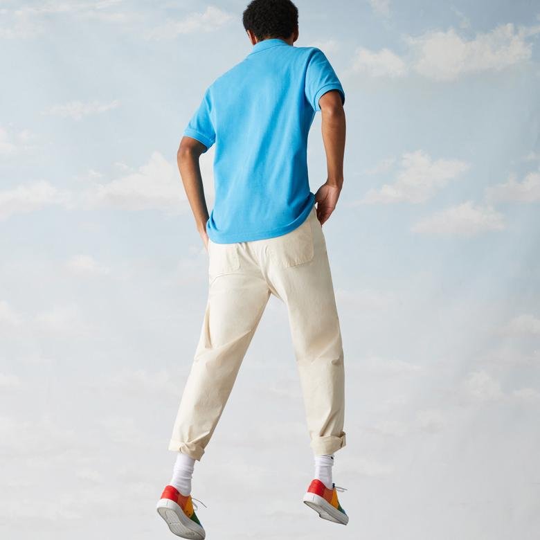 Lacoste X Polaroid Erkek Klasik Fit Mavi Polo