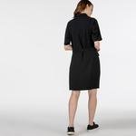 Lacoste Kadın Kısa Kollu Polo Yaka Siyah Elbise