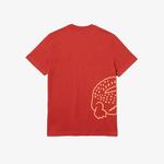 Lacoste Erkek Baskılı Kırmızı T-Shirt