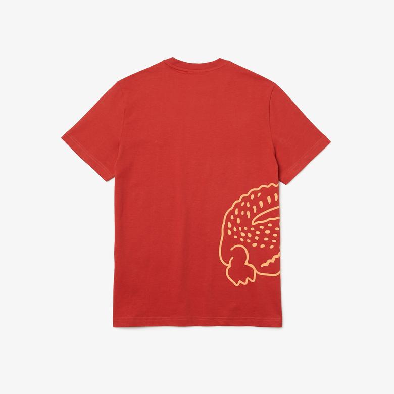 Lacoste Erkek Baskılı Kırmızı T-Shirt