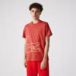 Lacoste Erkek Baskılı Kırmızı T-Shirt