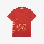 Lacoste Erkek Baskılı Kırmızı T-Shirt