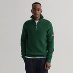 GANT Erkek Yeşil Regular Fit Yarım Fermuarlı Kazak