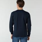 Nautica Erkek Lacivert Blok Desenli Sweatshirt