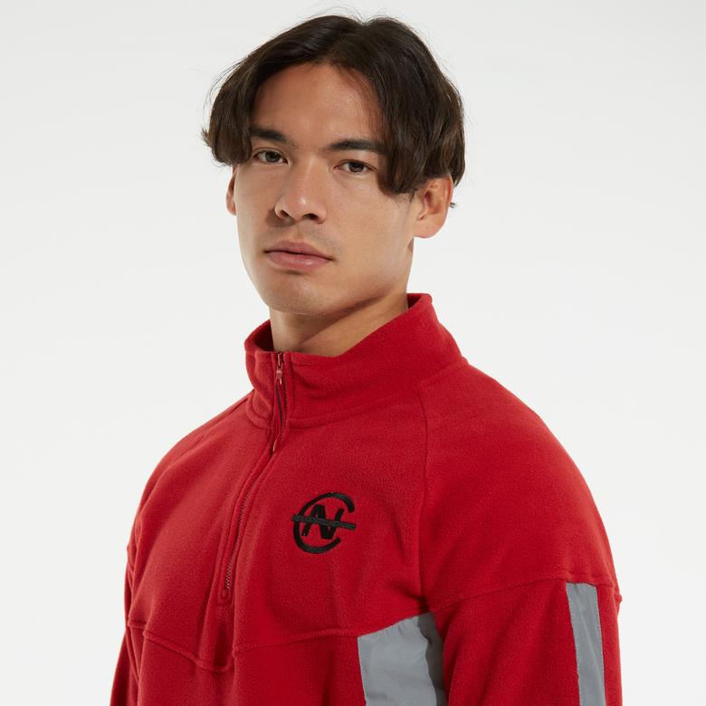 NAUTICA ERKEK KIRMIZI POLAR SWEATSHIRT