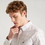NAUTICA ERKEK KAHVERENGİ SLIM FIT EKOSE GÖMLEK