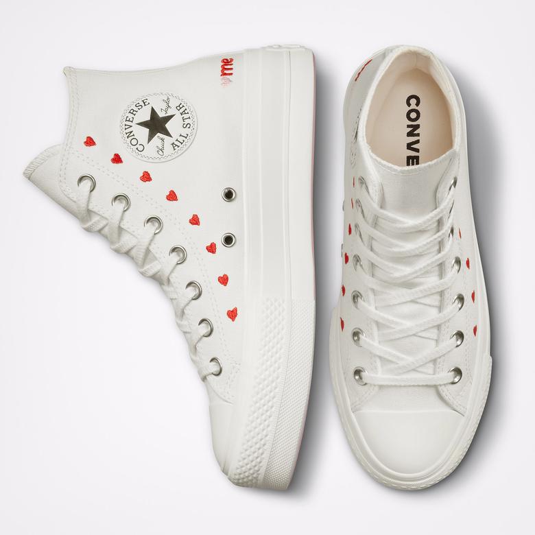 Converse Crafted With Love Chuck Taylor All Star Kadın Beyaz Platform Sneaker